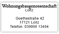 Wohnungsbaugenossenschaft Loitz Wohnungsbaugenossenschaft Loitz